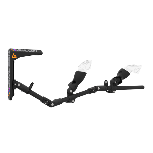 Right view of virtual reality gunstock Magtube full carbon with for Meta Quest 3 and Quest Pro with VRML collaboration stock