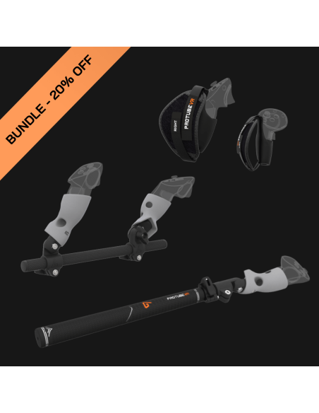 bundle for meta quest 3 3S new players with vr gunstock and golf club and comfort security straps grips