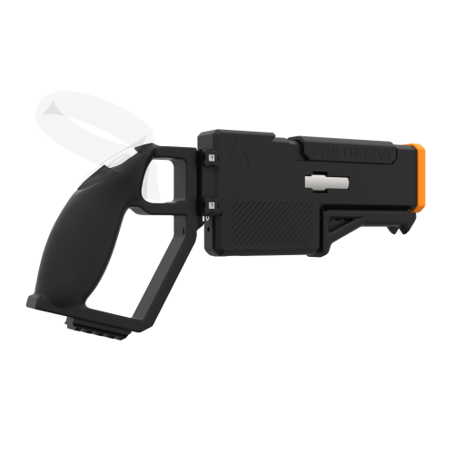 Right probolter powerful haptic gun for focus 3 and xr elite with black carbon rear cup for right hand with orange tip