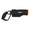 Side probolter powerful haptic gun for pico 4 ultra with black carbon rear cup for right hand with orange tip