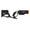 Side of a probolter heavy for meta quest 3 with black carbon rear cup for right hand with recoil stock with orange tip